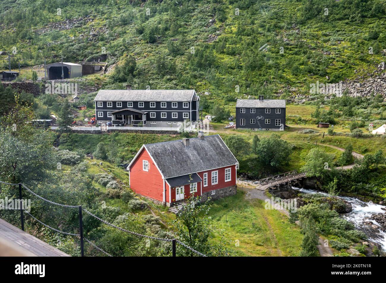 Flam Railway Journey, Flam Valley, Norway Stock Photo