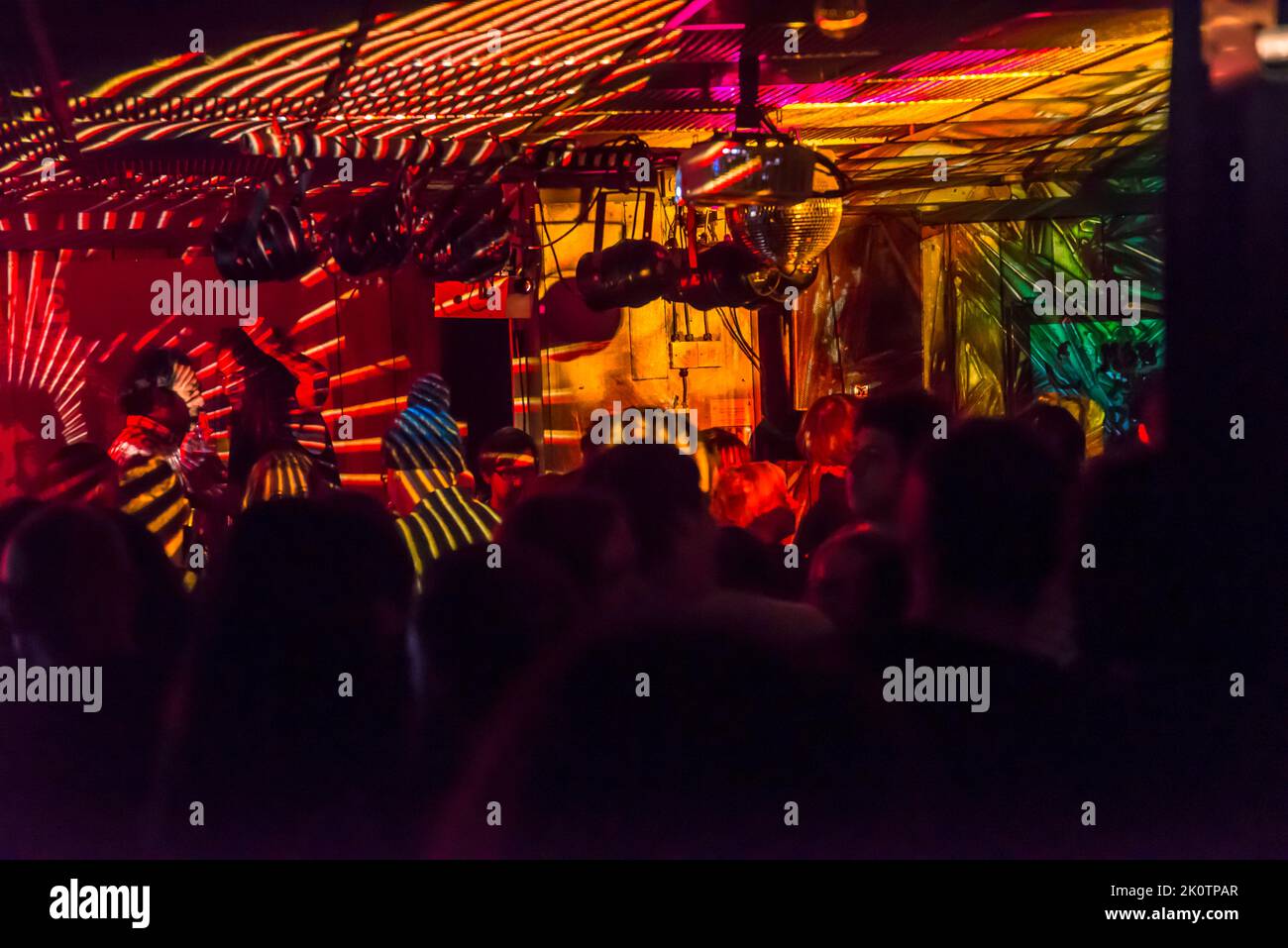 People clubbing in a nightclub in central London, England, UK Stock Photo