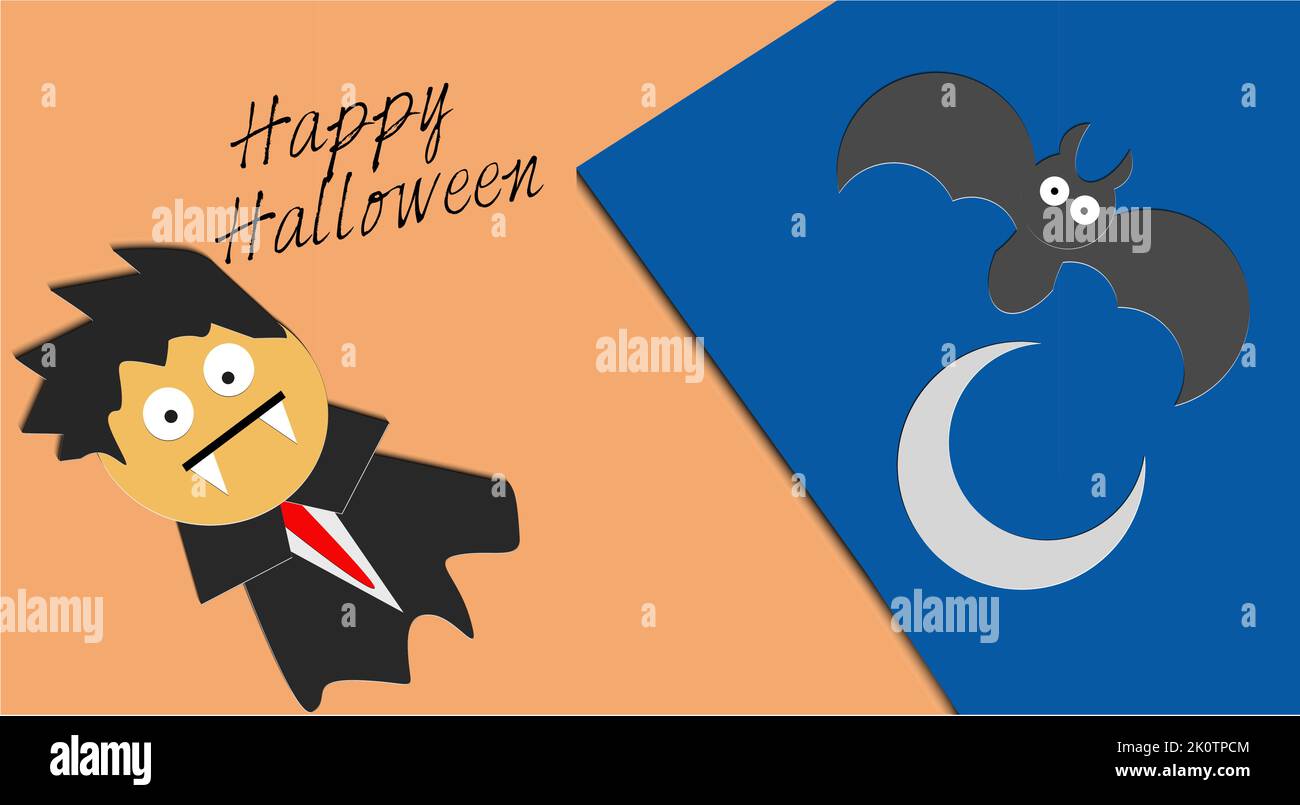 cardboard halloween on colored paper background vector Stock Vector