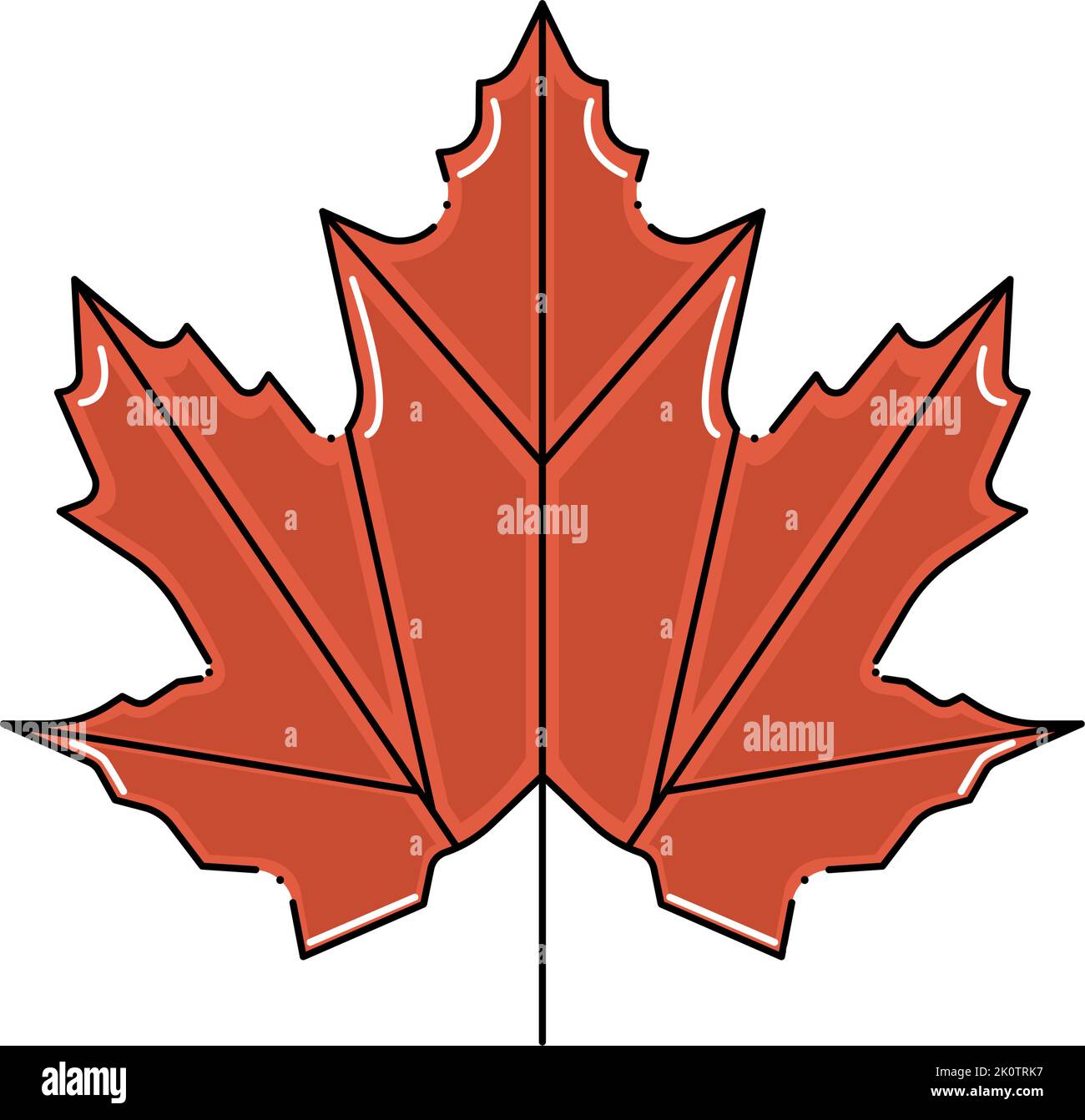 Isolated colored autumn leaf icon Vector Stock Vector Image & Art - Alamy