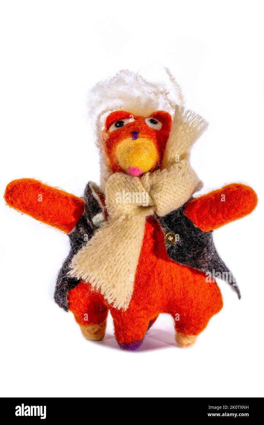 Fantastic creature soft toy made of natural wool Stock Photo Alamy