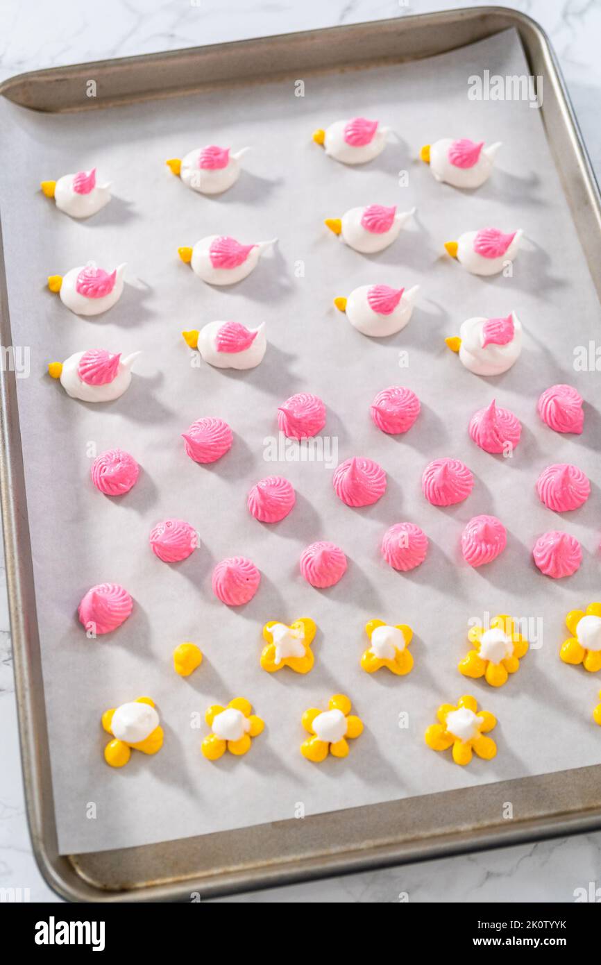 Easter Meringue Cookies Stock Photo - Alamy