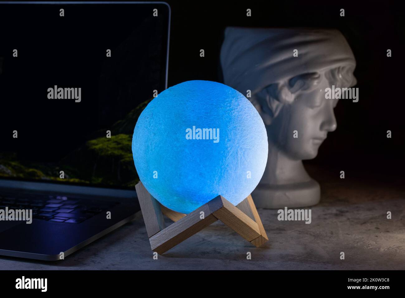 night lamp in the form of a moon Stock Photo Alamy