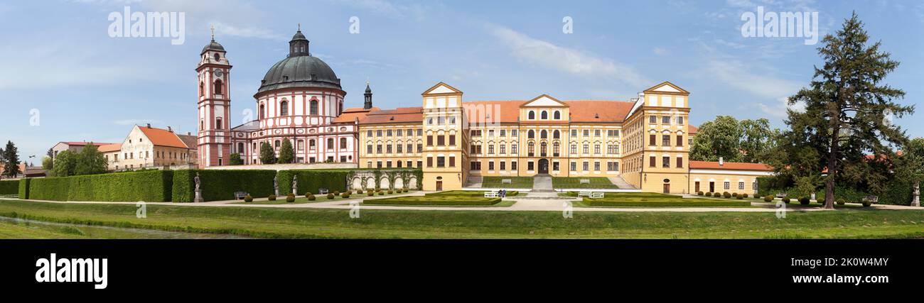 Jaromerice nad Rokytnou baroque and renaissance castle from 18th century, South Moravia,  Czech Republic, Central Europe Stock Photo