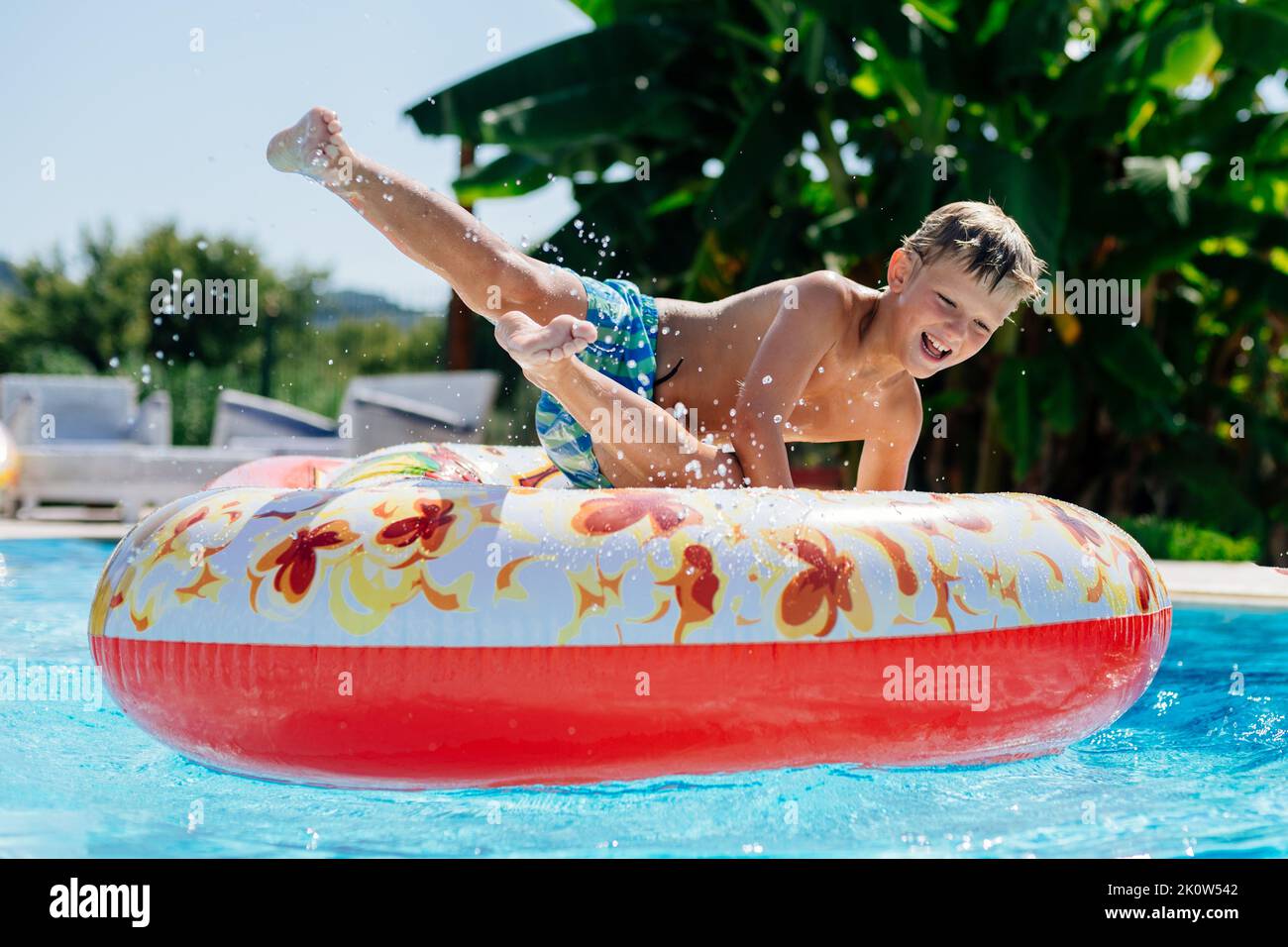 Pool Boy Action Old time resort hi-res stock photography and images - Alamy