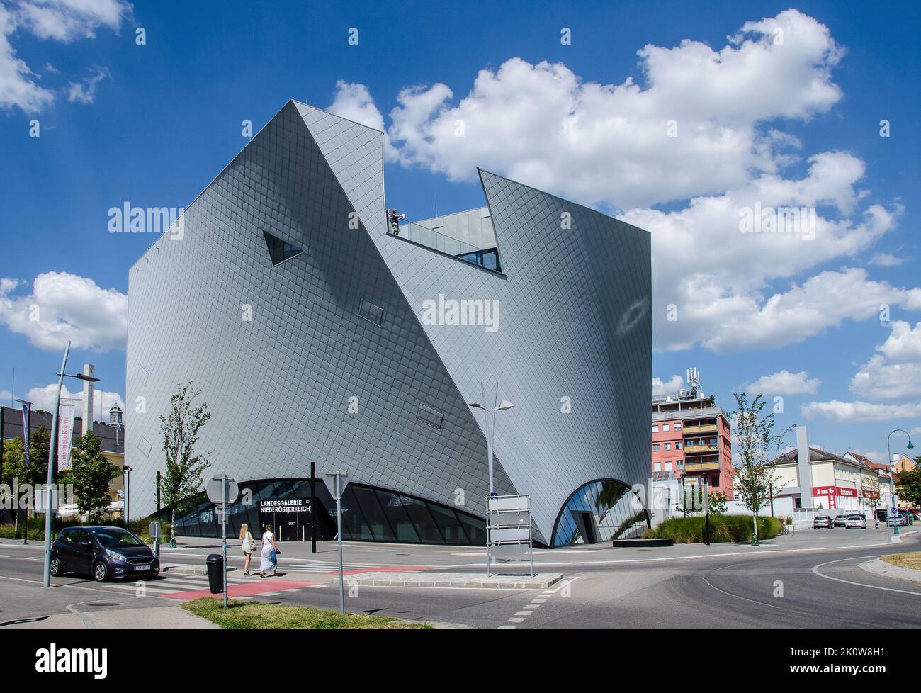 The new State Gallery of Lower Austria in Krems an der Donau is based on the daring vision of the architects and a  determined political will Stock Photo