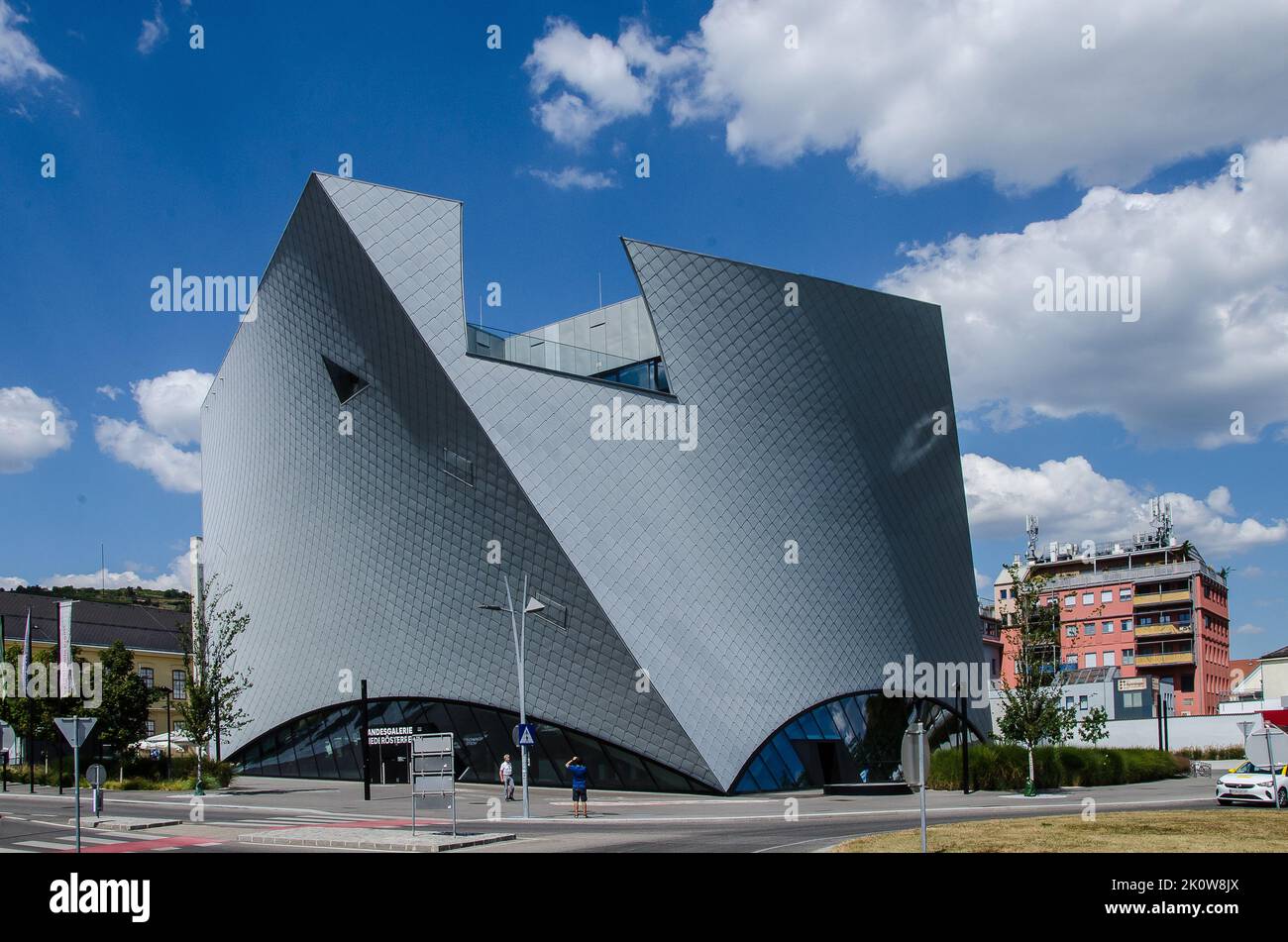 The new State Gallery of Lower Austria in Krems an der Donau is based on the daring vision of the architects and a  determined political will Stock Photo