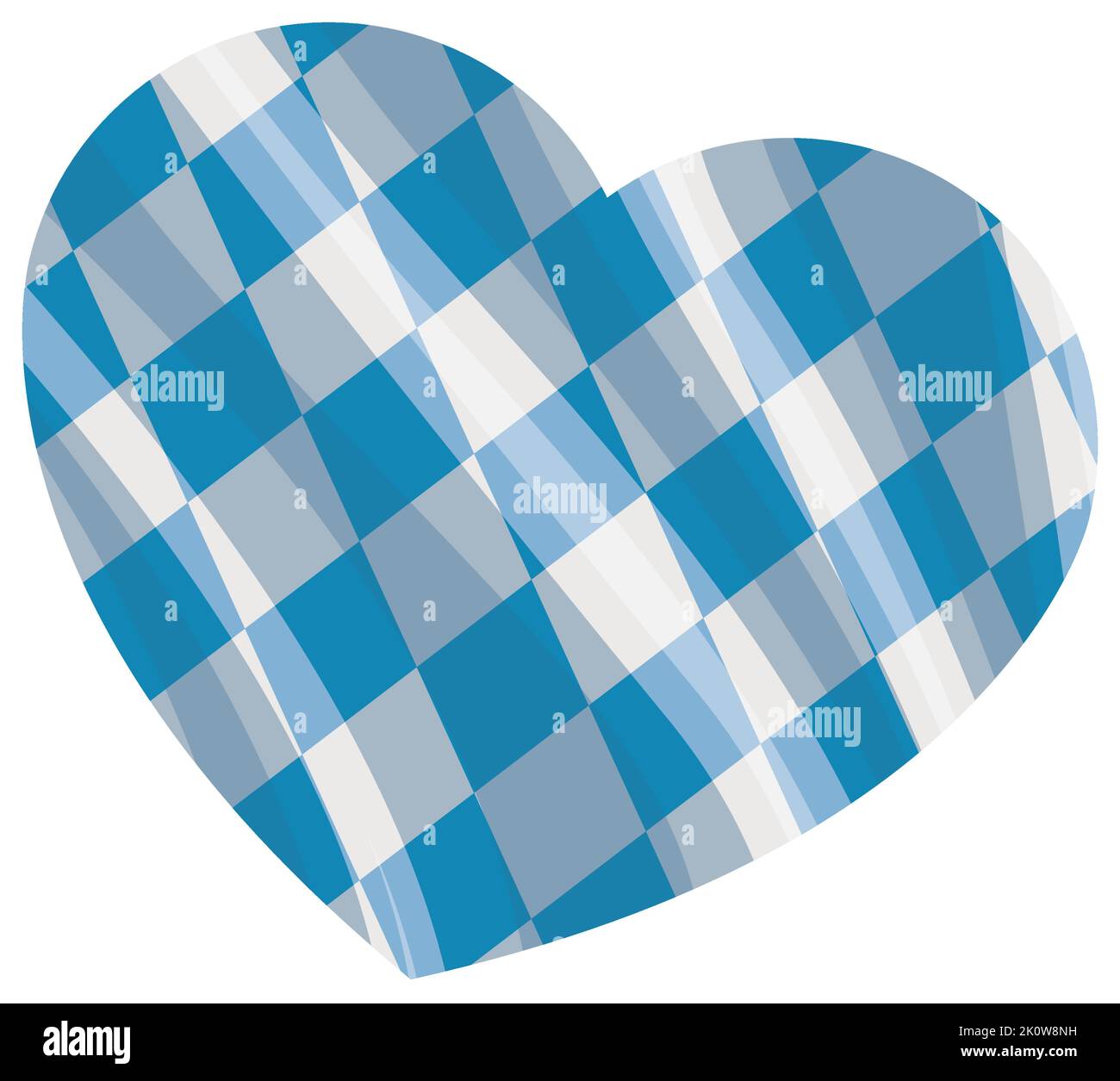 Isolated heart shape with the flag of Oktoberfest Vector Stock Vector