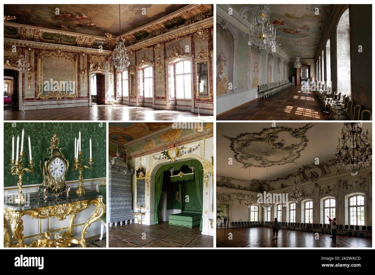 Interior of the Beautiful Rundale Palace in Latvia former summer residence of the Latvian nobility Stock Photo