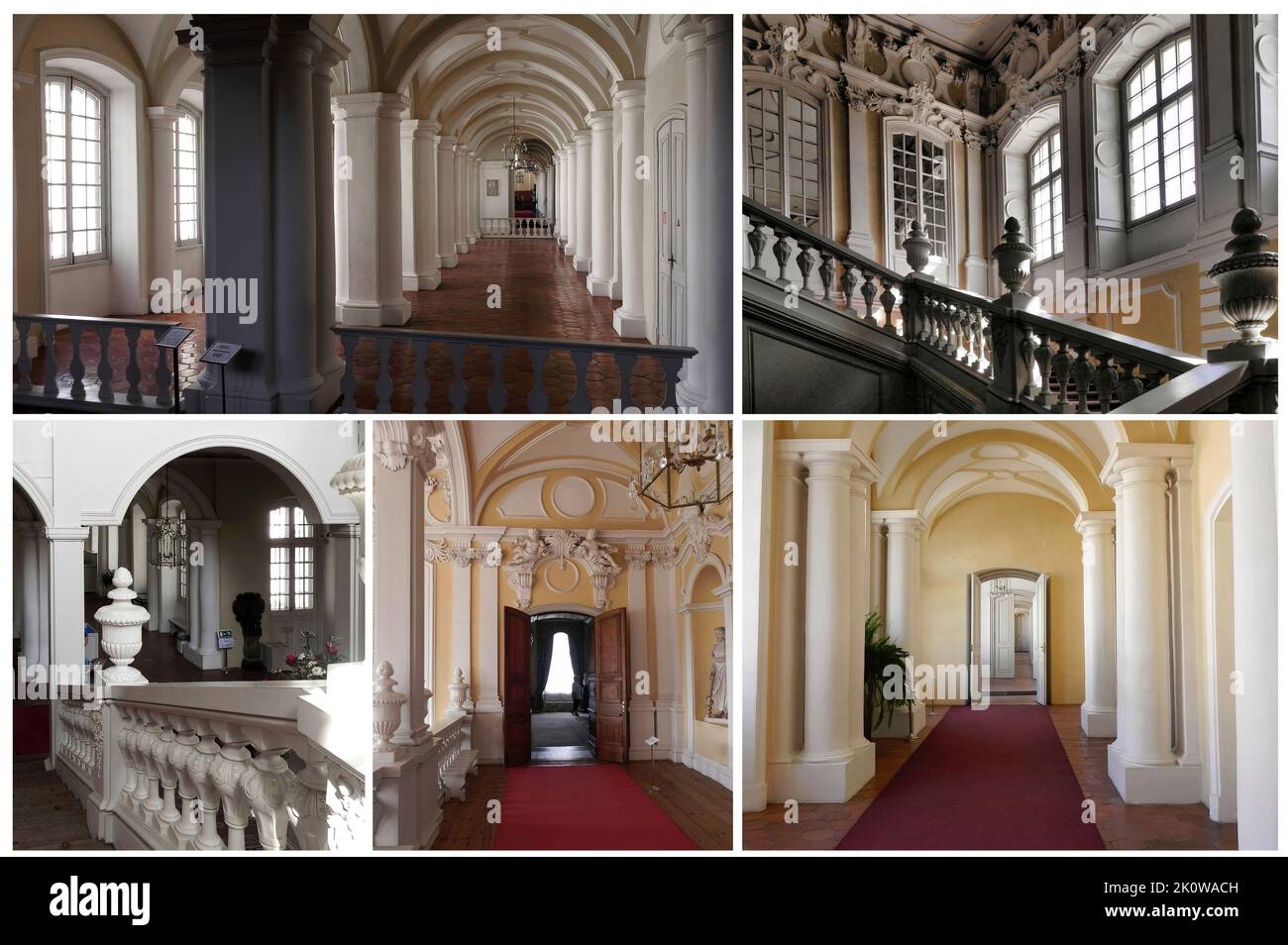 Interior of the Beautiful Rundale Palace in Latvia former summer residence of the Latvian nobility Stock Photo