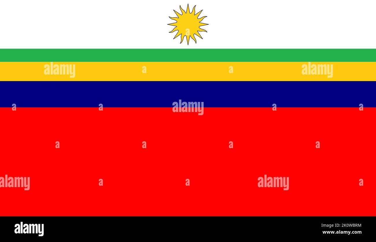 flag of Austronesian peoples Subanon people. flag representing ethnic group or culture, regional authorities. no flagpole. Plane design, layout Stock Photo