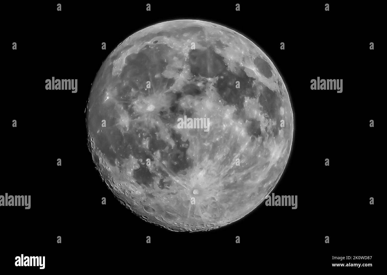 The full moon in the night sky Stock Photo - Alamy