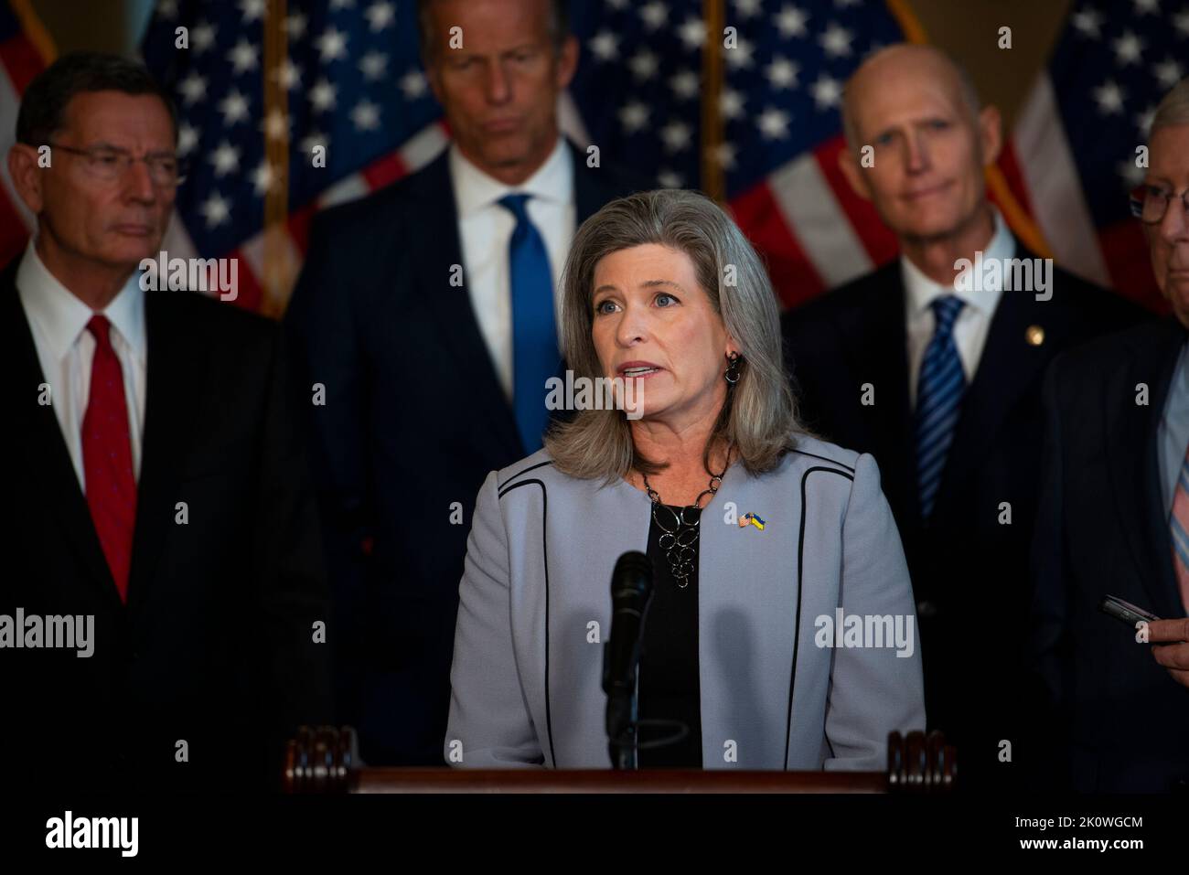 United States Senator Joni Ernst (Republican of Iowa) offers remarks ...