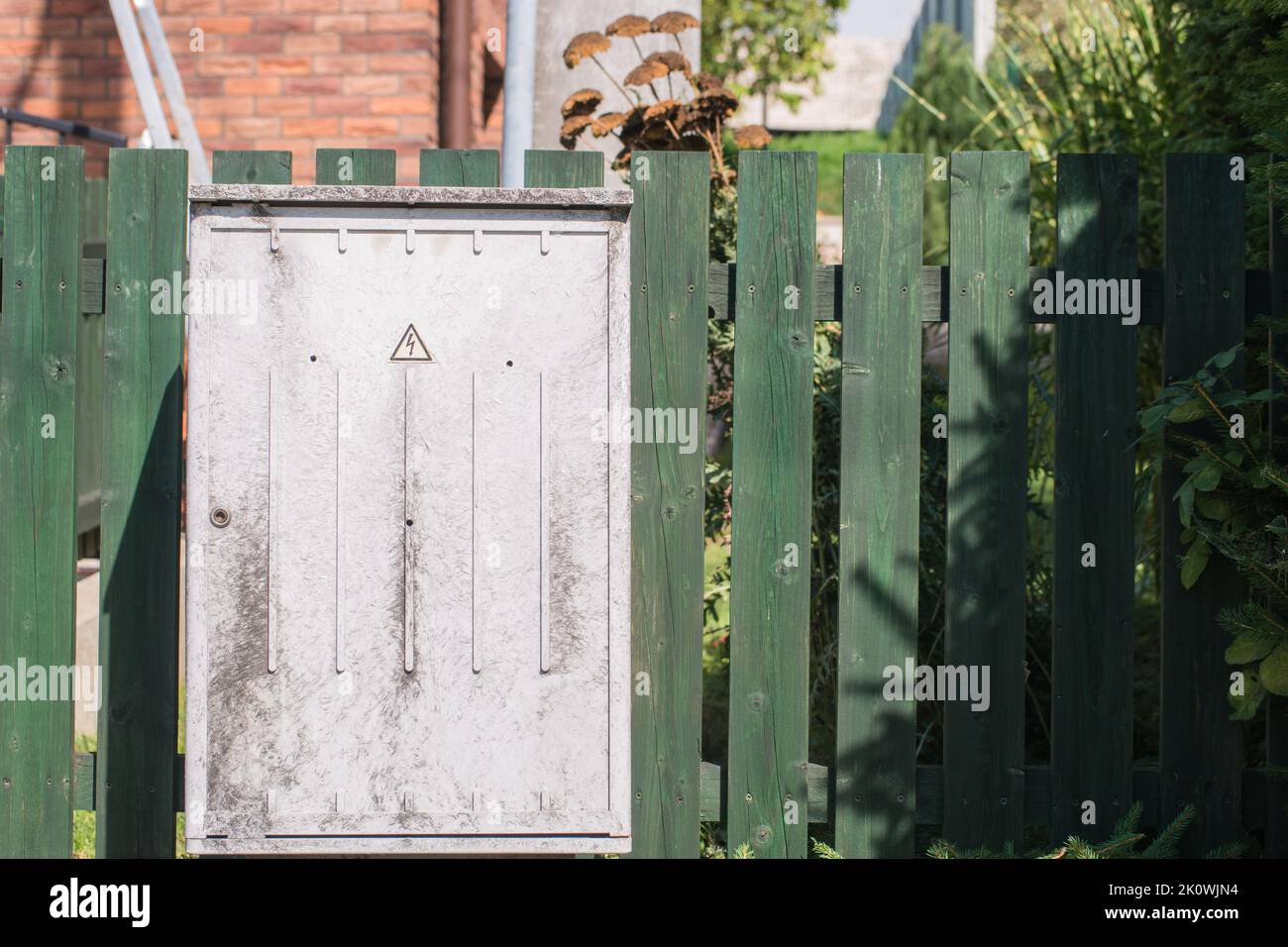 Electric box with fuses from the house. Electricity crisis with prices increasing. A lack of energy. Heating problem. Stock Photo