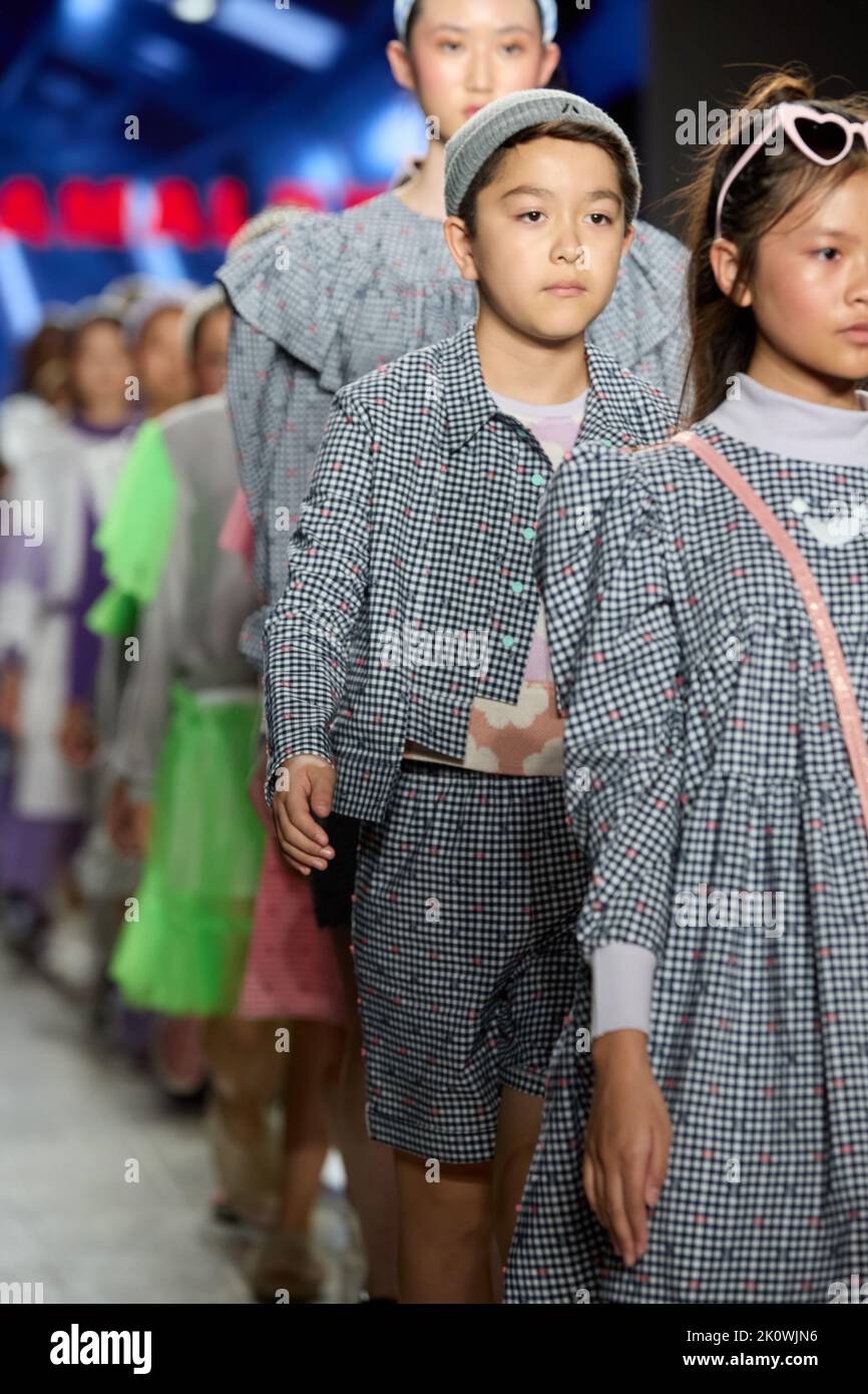 New York, NY, USA. 11th Sep, 2022. Alex S. Yu presents his runway ...
