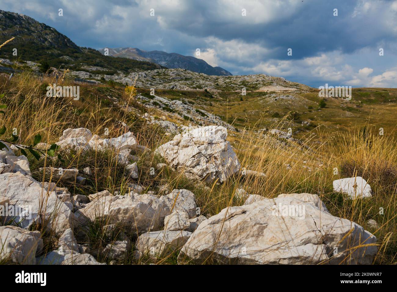 Country road with rocks in the mountains Stock Photo - Alamy