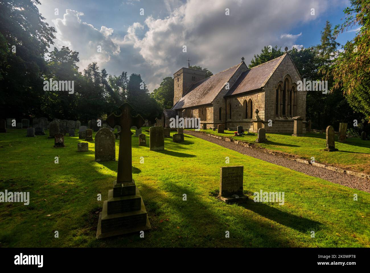Ingram Church St Michael and All Angels Church in the Breamish Valley Stock Photo