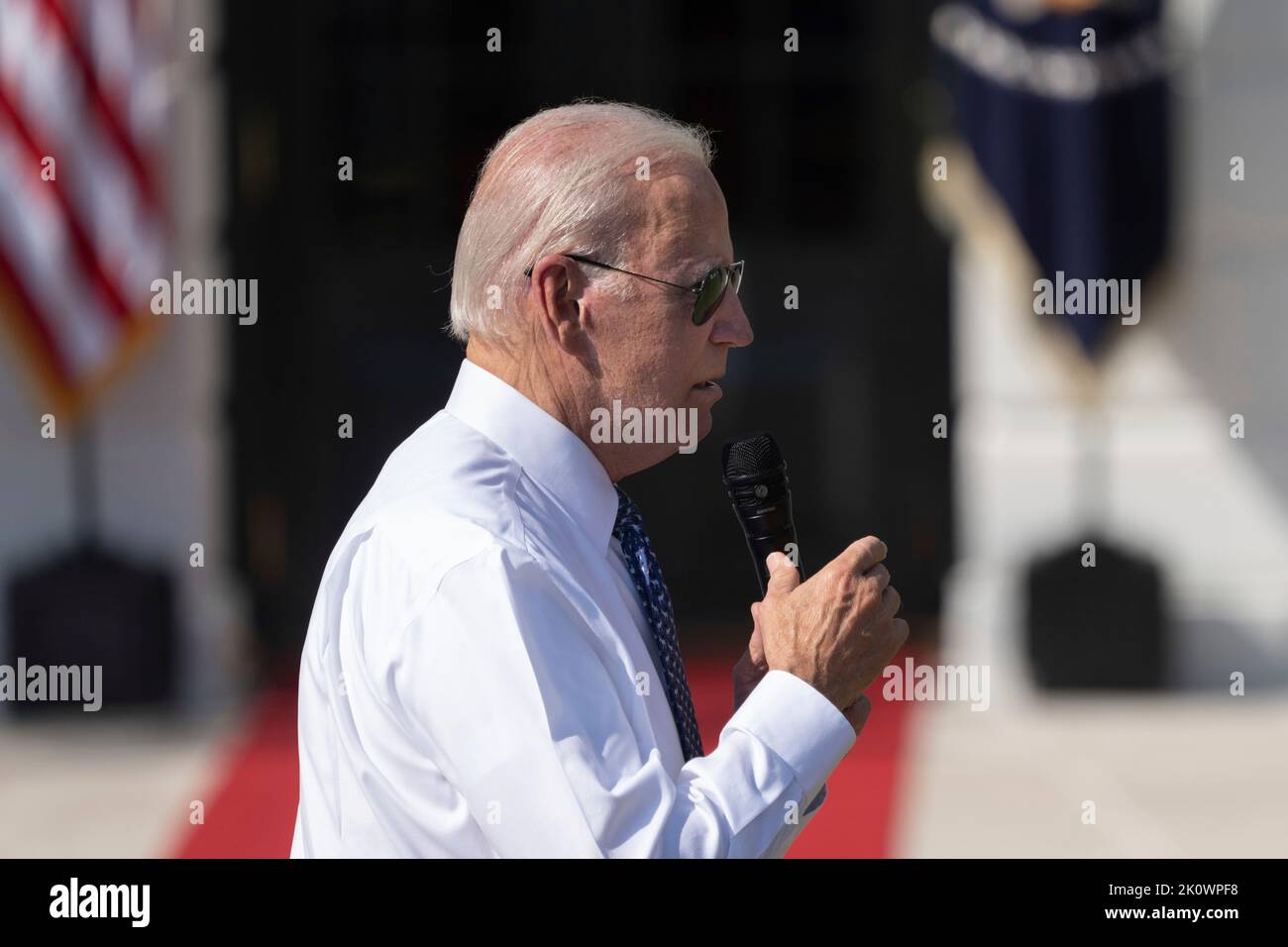 United States President Joe Biden speaks during an event celebrating