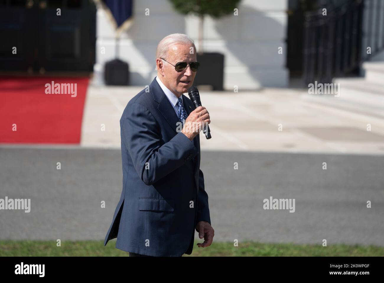 United States President Joe Biden speaks during an event celebrating