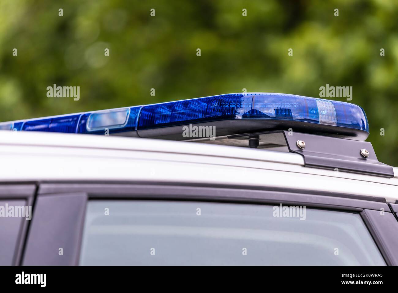 Police Car Roof Lights Stock Photo