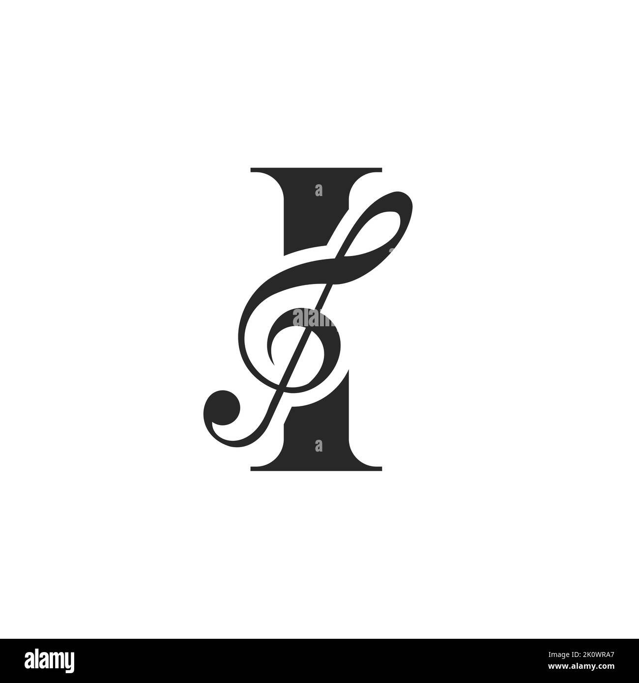 Initial Letter I Music Logo. Dj Symbol Podcast Logo Icon Vector Template Stock Vector