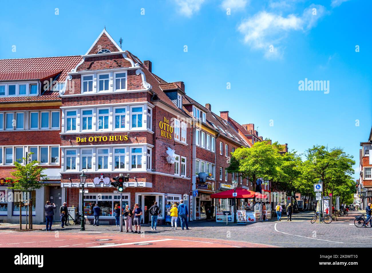 Market in Emden, Lower Saxony, Germany Stock Photo