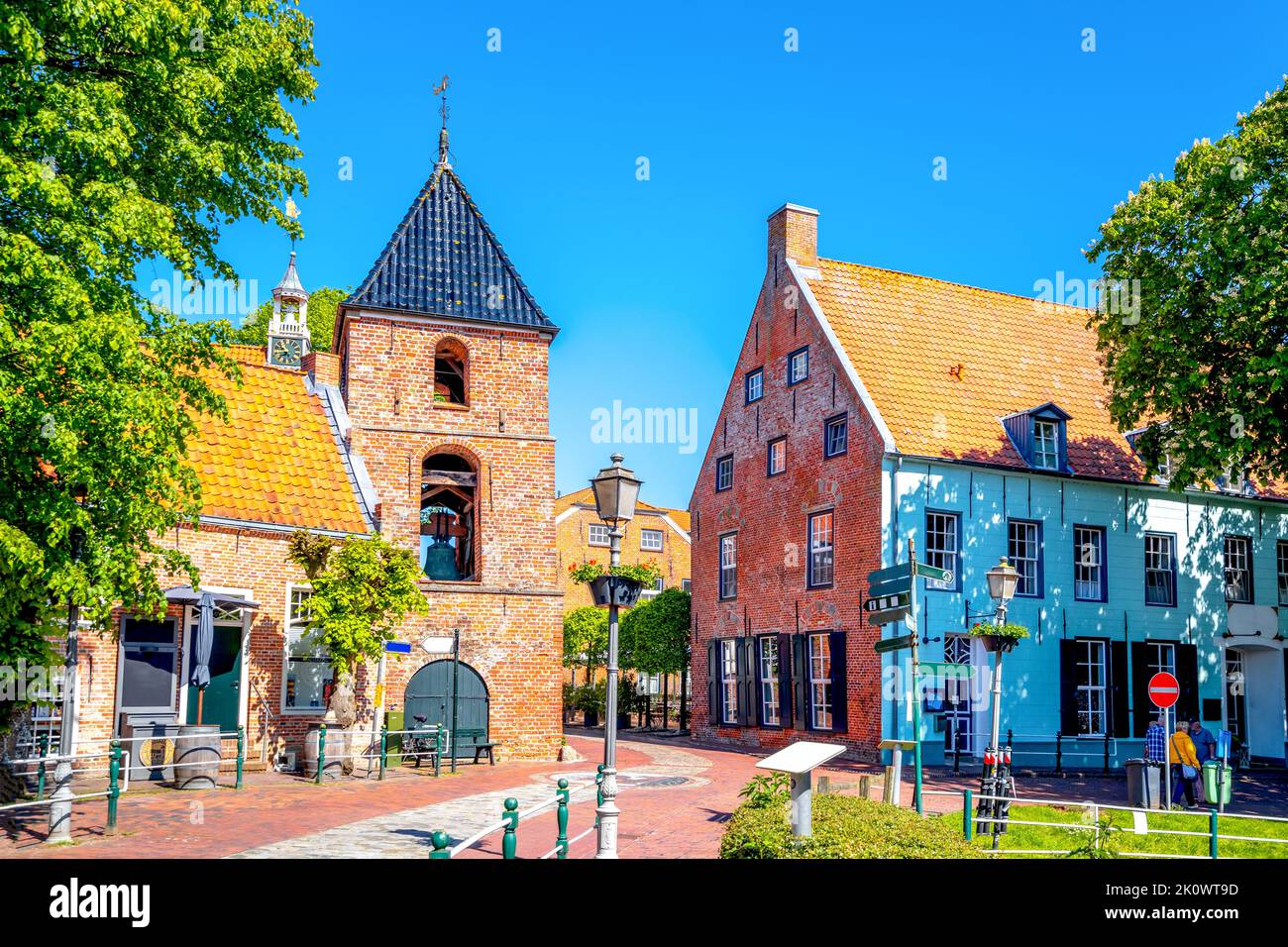 Historical city of Greetsiel, Krummhoern, North Sea, Germany Stock Photo
