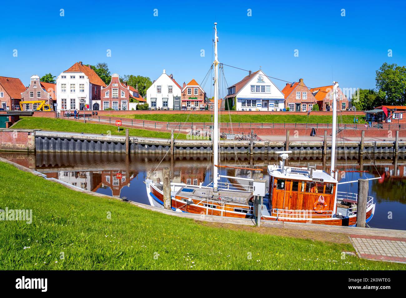 Marina, Greetsiel, Krummhoern, North Sea, Germany Stock Photo