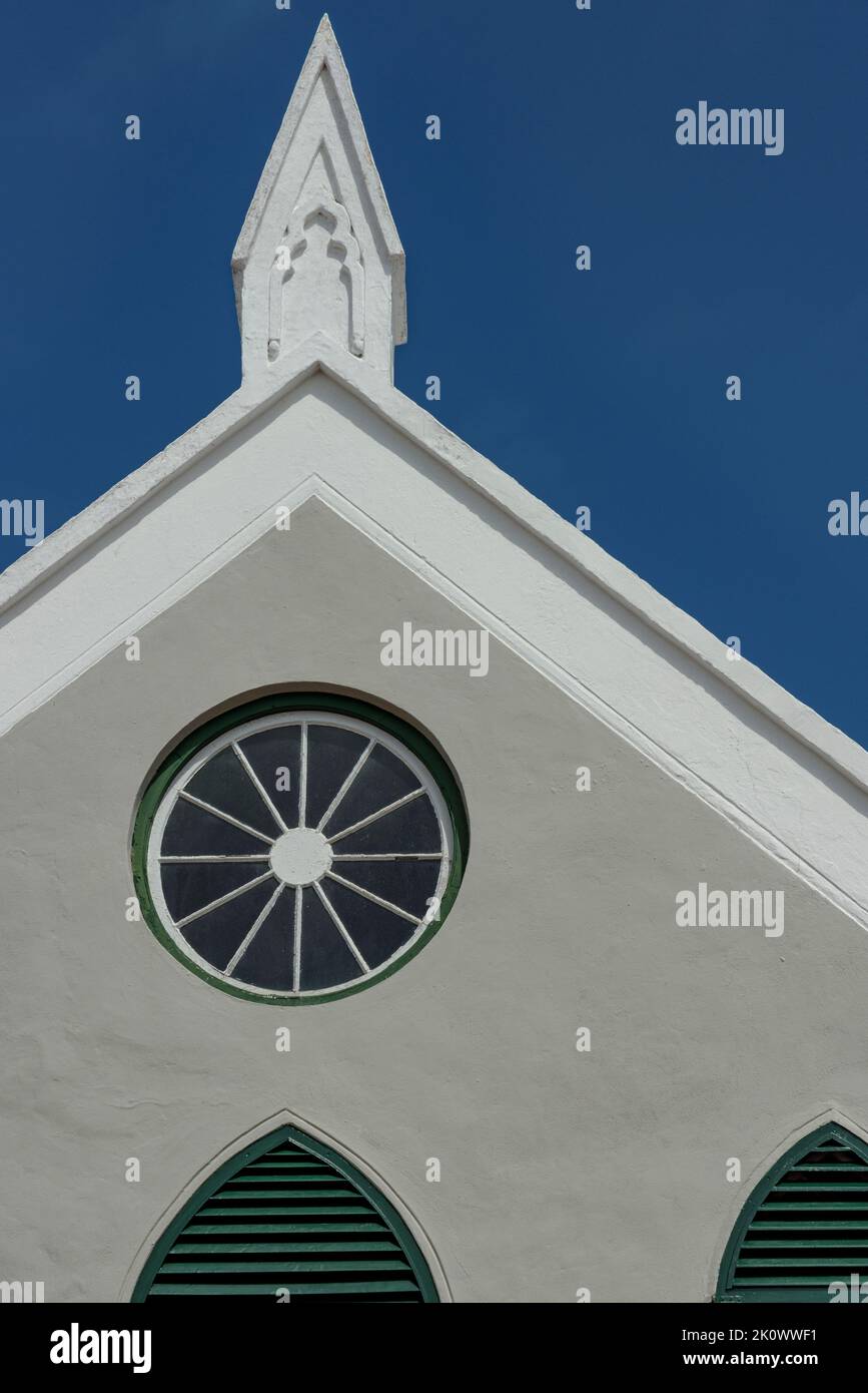 Bermuda Town of St. George St. Peter's Church Architecture Detail Stock Photo