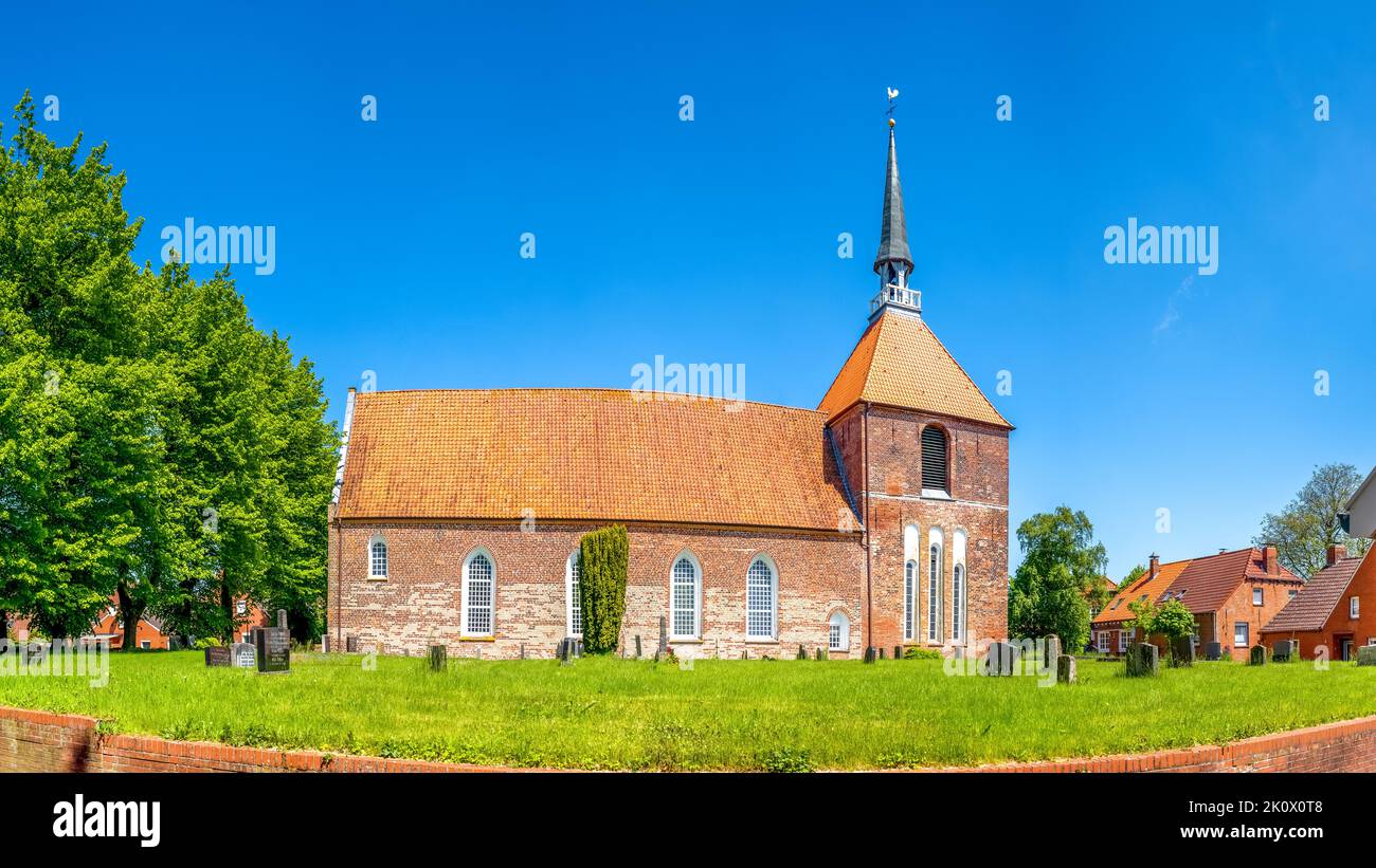 Church in Rysum, Krummhoern, East Friesland, North Sea, Germany Stock ...