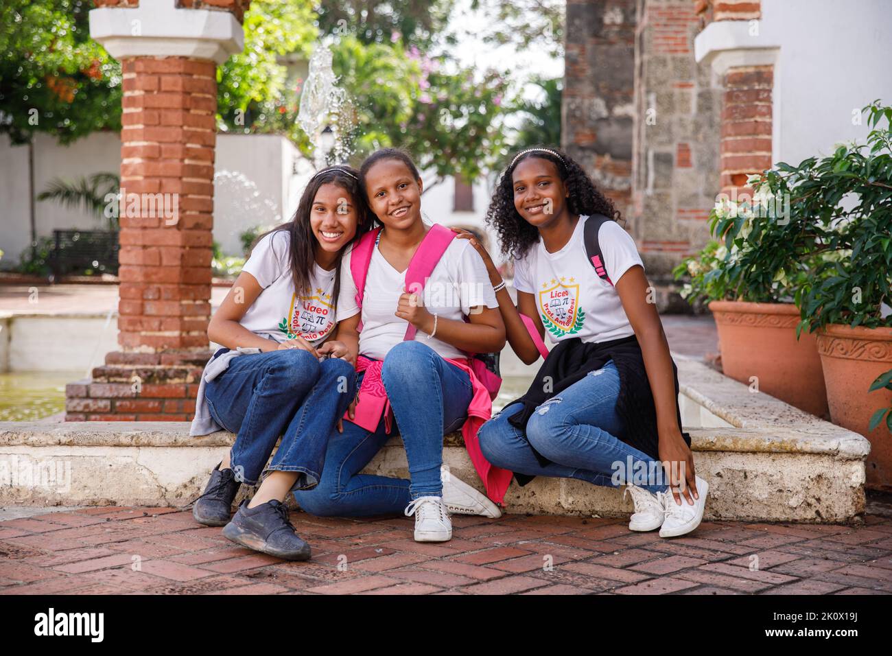 30.06.2022 Portrait Of Students. Dominican Republic. Santo Domingo. Stock Photo