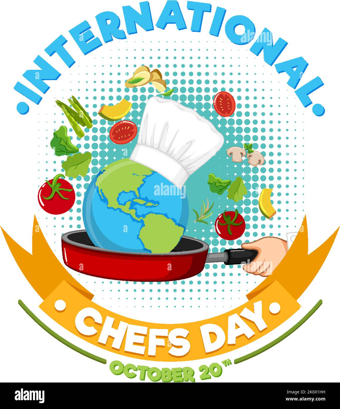 International Chef Day Poster Design illustration Stock Vector Image