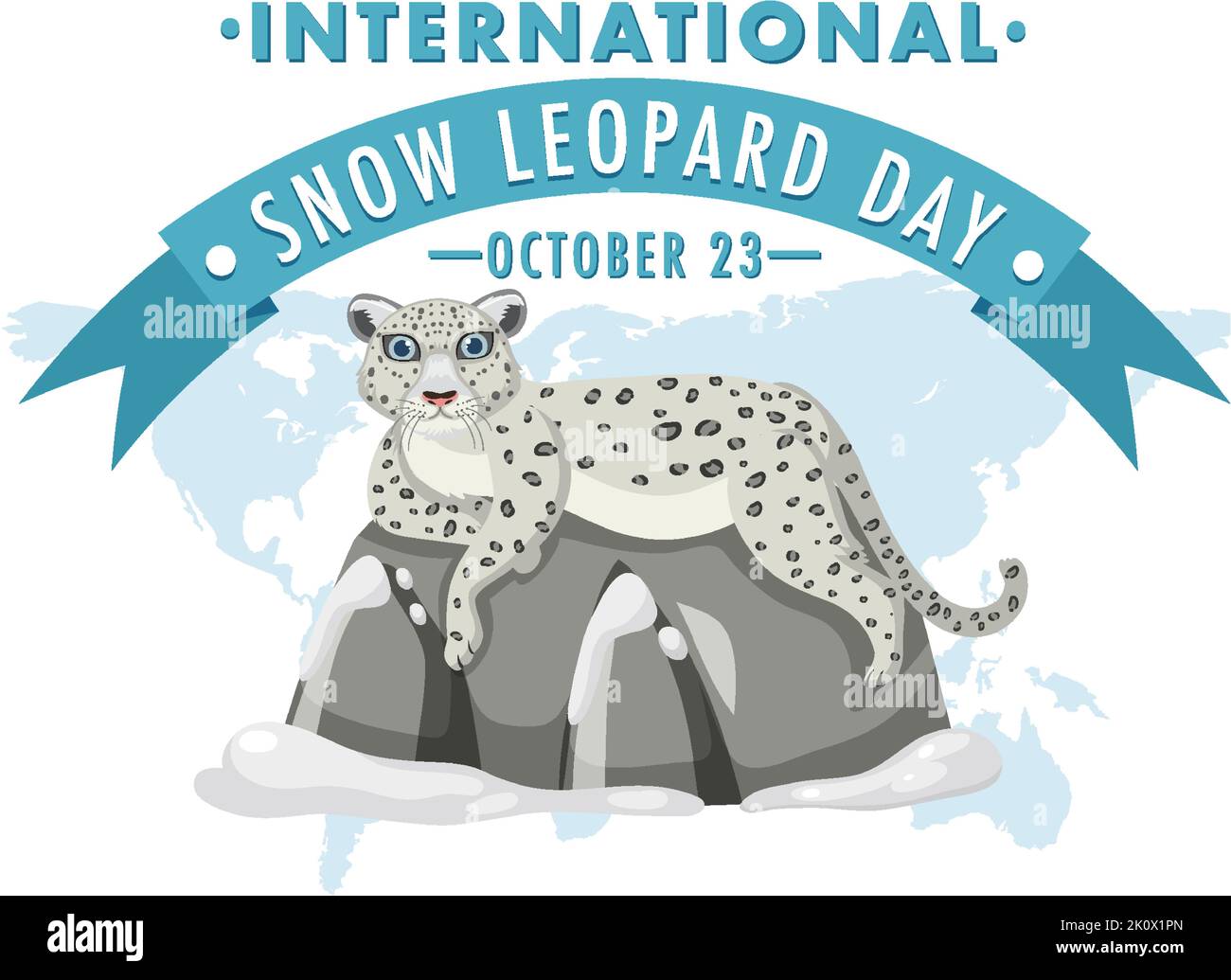 International Snow Leopard Day Banner Design illustration Stock Vector Image & Art Alamy
