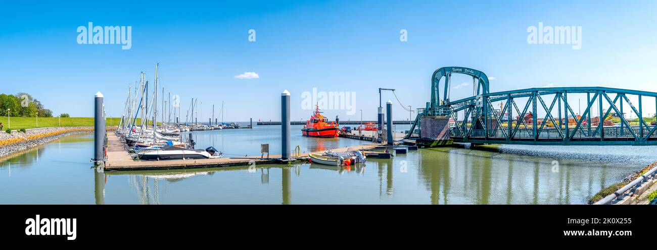 Nassau Bridge in Wilhelmshaven, Lower Saxony, Germany Stock Photo