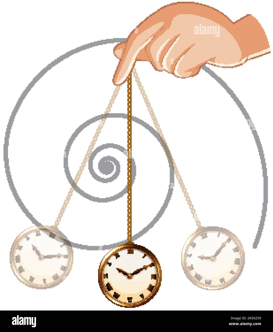 Hypnosis clock vector concept illustration Stock Vector Image & Art Alamy