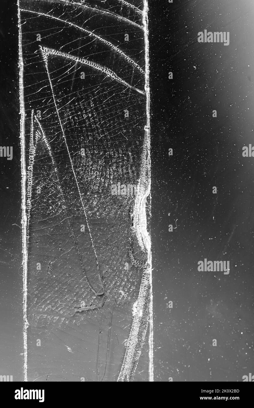 Partial fingerprint left on a glass tape residue Stock Photo Alamy