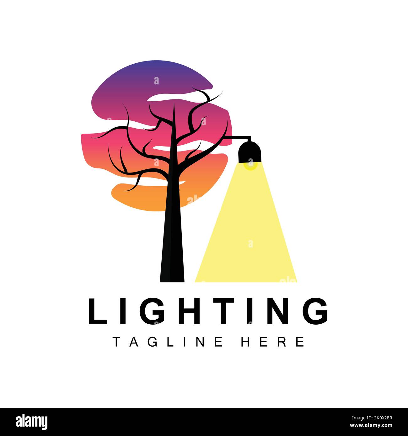 Lantern Lamp Logo Design, Life Lighting Vector, Lamp Logo Illustration, Product Brand Stock Vector