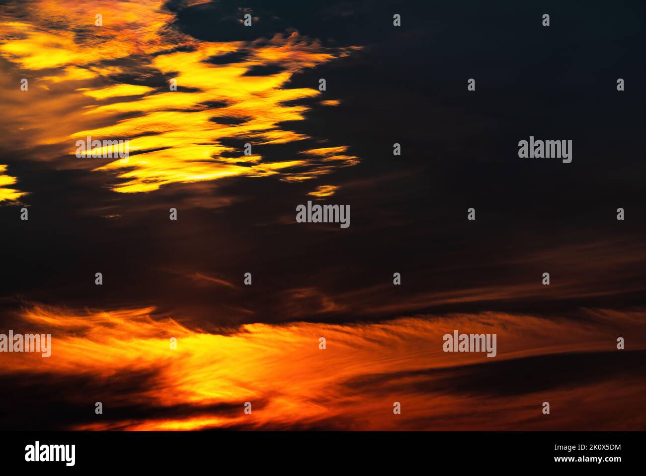 Beautiful sunset sky with clouds Stock Photo - Alamy