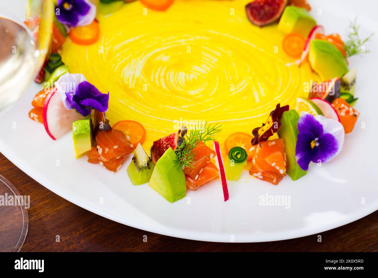 Fresh tuna tartar with mango Stock Photo Alamy