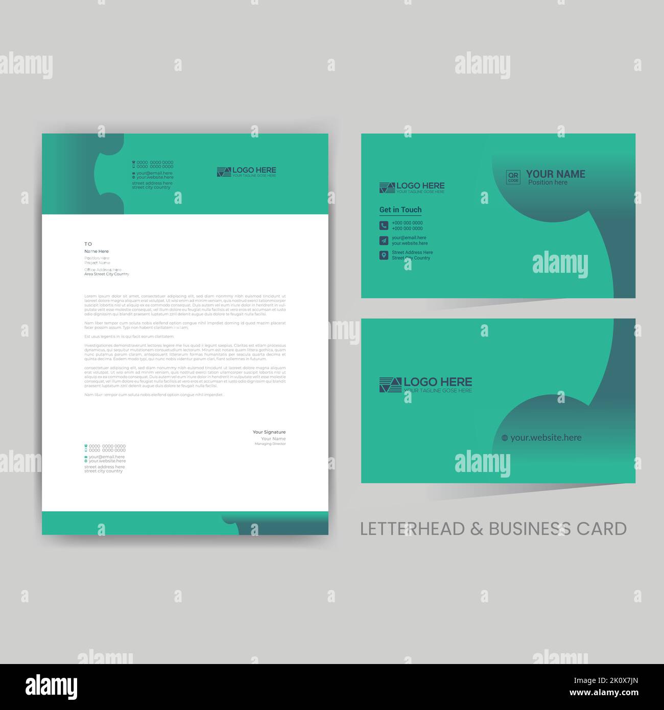 letterhead and business card design Stock Vector Image & Art - Alamy