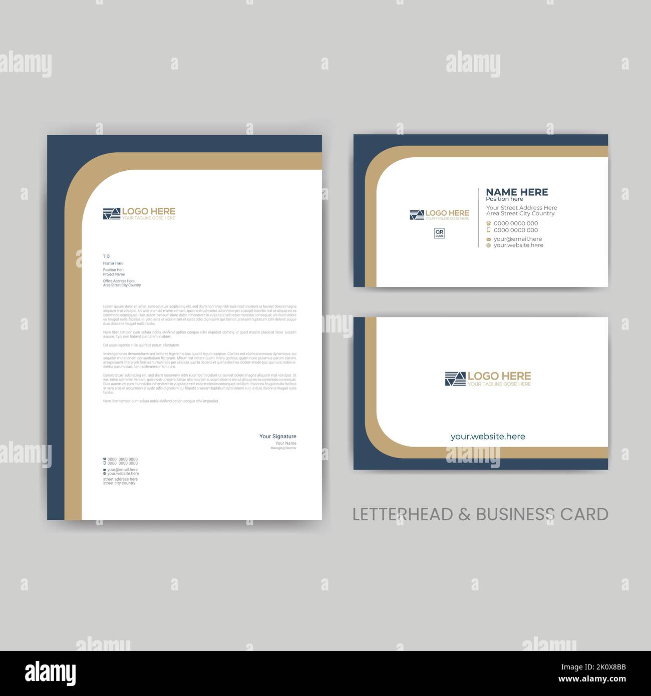 letterhead and business card design Stock Vector Image & Art - Alamy