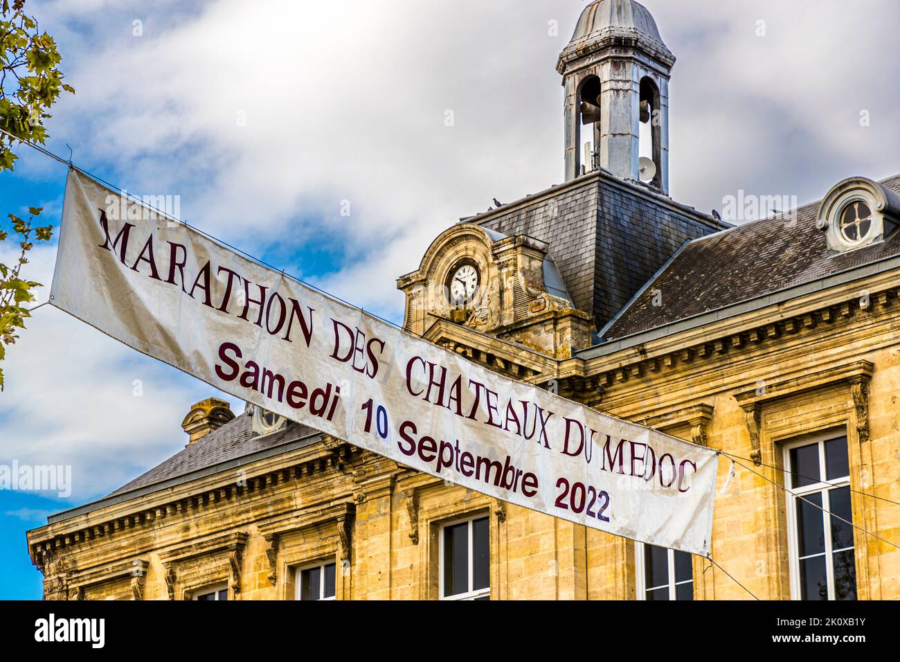 The Marathon des Chateaux du Medoc starts every year on the second Saturday of September in Pauillac, France Stock Photo