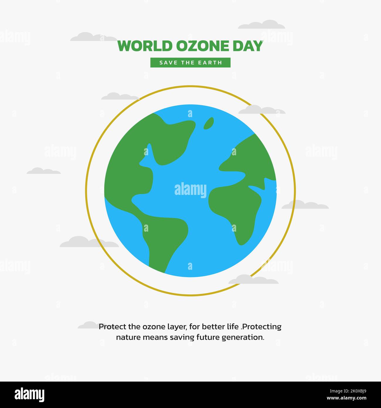 World ozone day vector illustration. Minimalist, Beautiful and simple  element design. Stock Vector | Adobe Stock