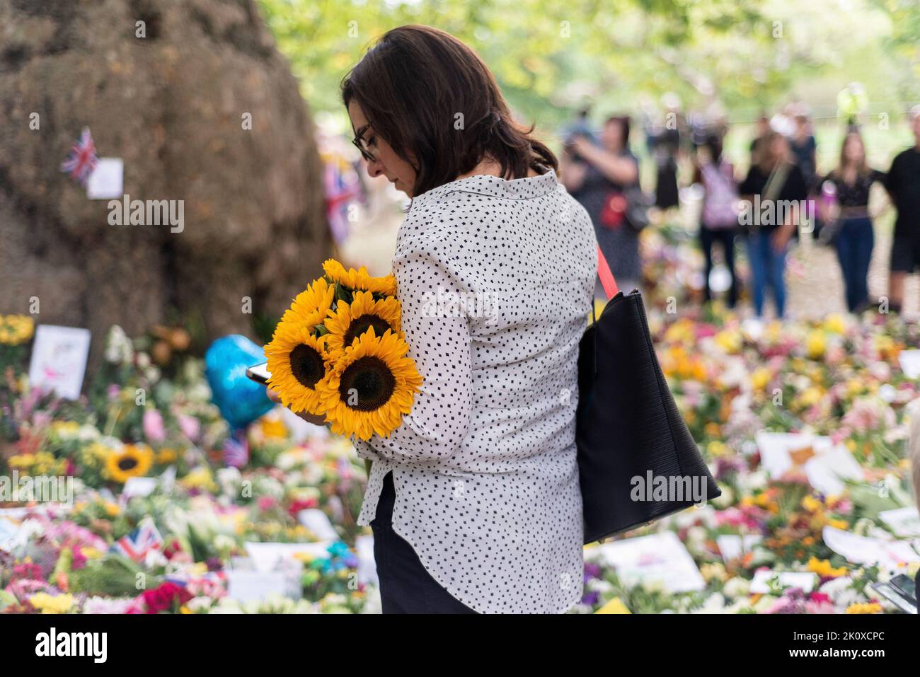 Floral Tributes to Queen Elizabeth II. London, September 2022 Stock Photo