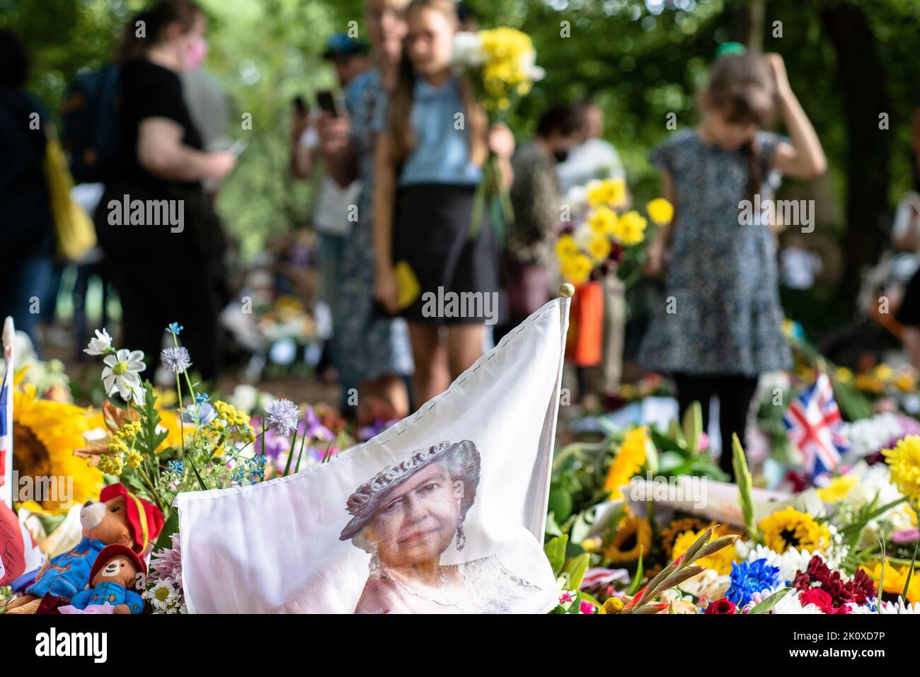 Floral Tributes to Queen Elizabeth II. London, 2022 Stock Photo