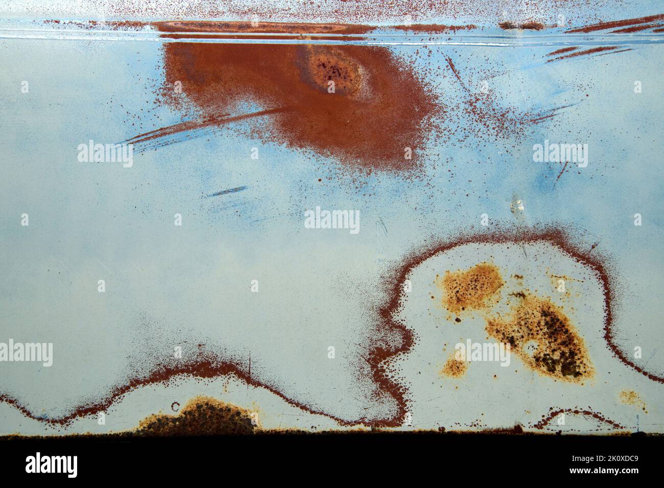 USA, Great Plains, North Dakota, Rusty Car Stock Photo