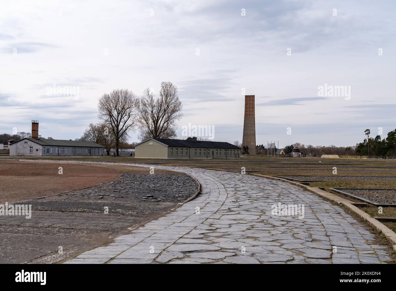 Gedenkstätte und Konzentrationslager Sachsenhausen in Oranienburg Stock Photo