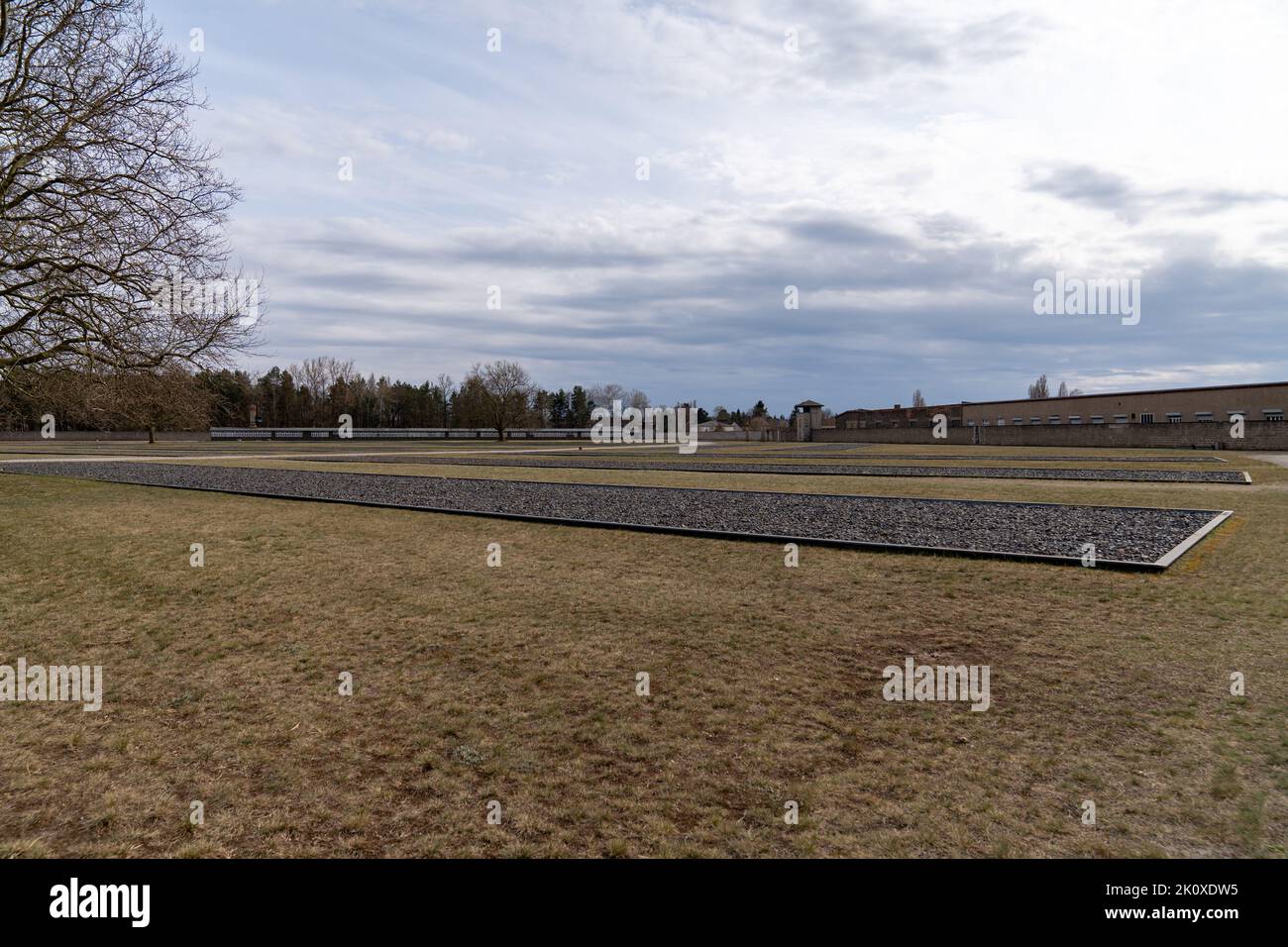 Gedenkstätte und Konzentrationslager Sachsenhausen in Oranienburg Stock Photo