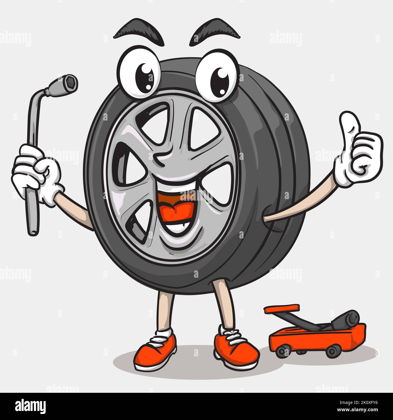 Funny tire cartoon hi-res stock photography and images - Alamy