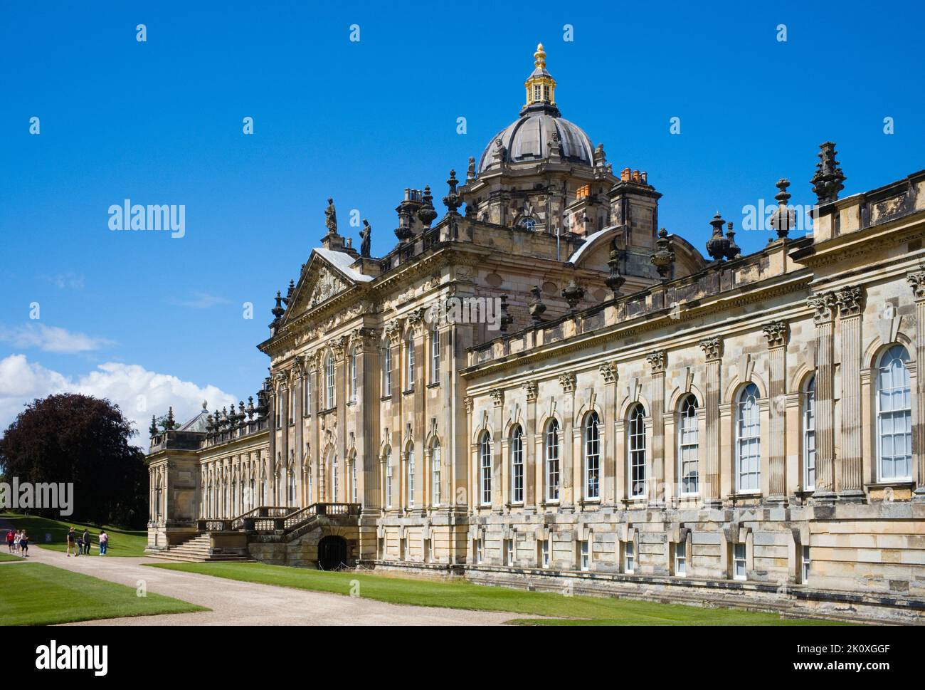 Castle Howard viewed from the front and side Stock Photo
